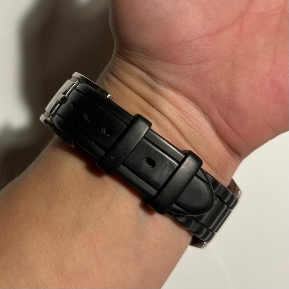 Fossil black jelly diamond dial stainless steel analog watch! - Picture 5 of 17